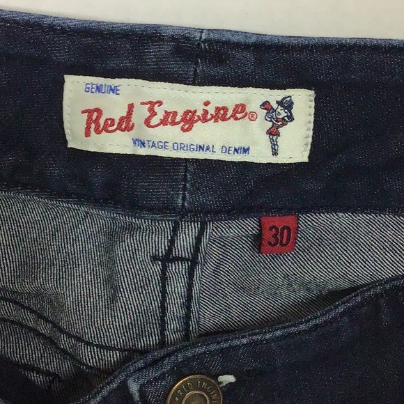 Red Engine Cinder Double Button Crop Jean Size 30 - Picture 5 of 7